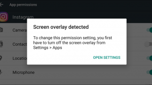 screen overlay detected note 5 