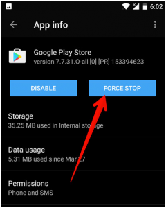 google play services has stopped