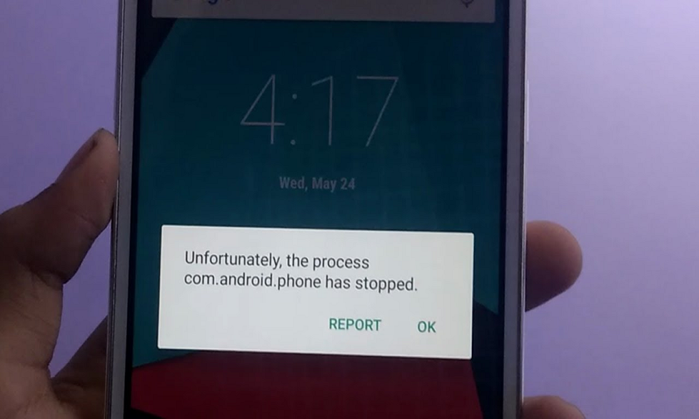 Unfortunately, the process com.android.phone has stopped