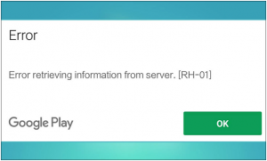 Fix Error Retrieving Information from Server [RH-01] in Play Store
