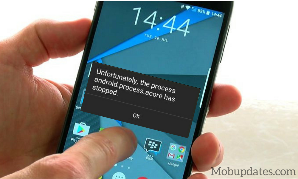 How to fix 'the process android.process.acore has stopped' error