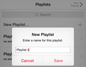 Create Playlist from iPhone 