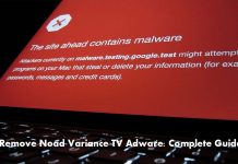 Remove Noad Variance TV Adware