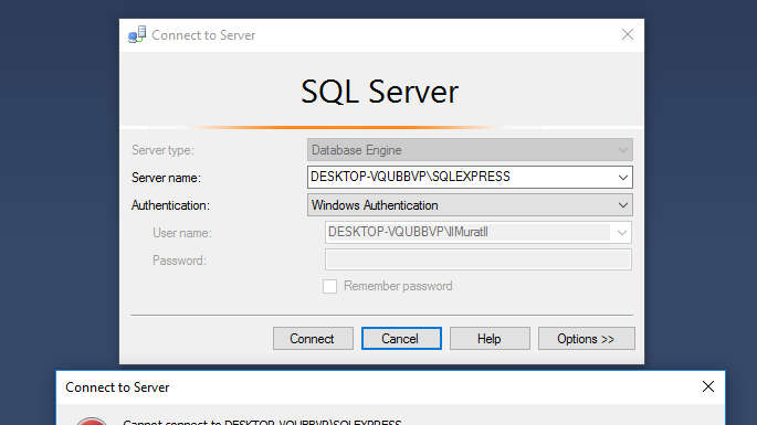 SQL Server Error 18456
