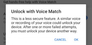 Android Voice Unlock