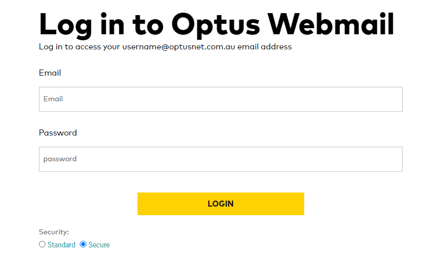 optus webmail not working