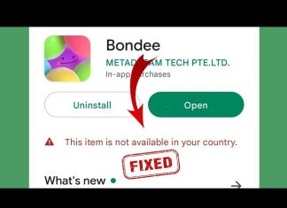 Bondee app not available in the country