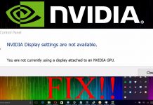 NVIDIA Display Settings Are Not Available