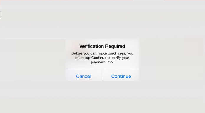 Verification Required on iPhone