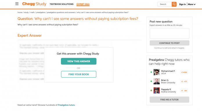 Use Chegg Without Paying Reddit