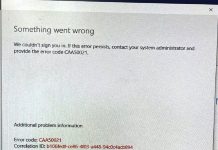 Fix caa50021 Error Code