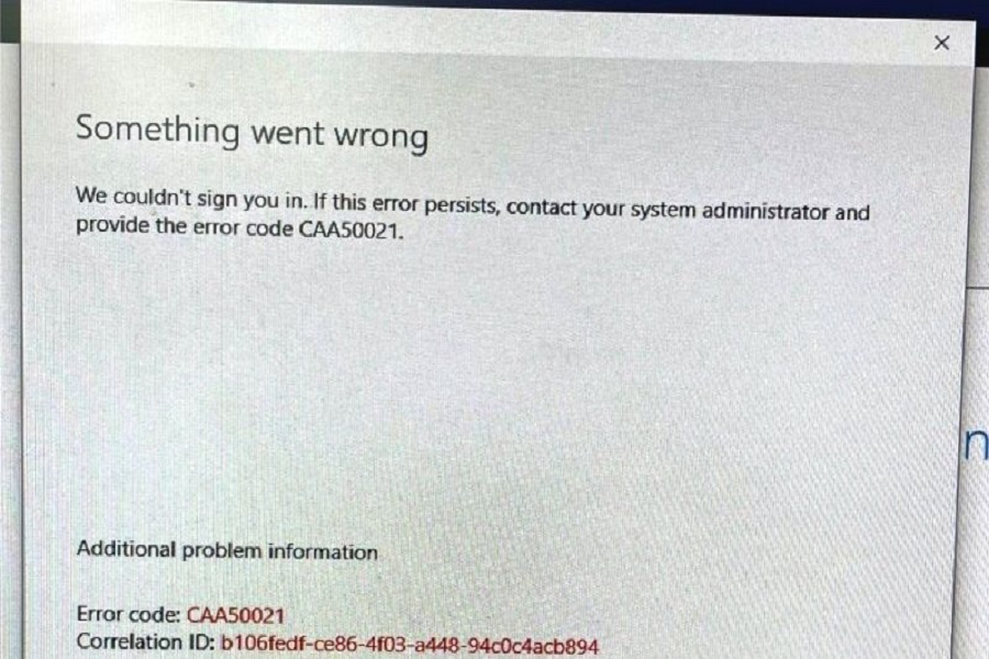 Fix caa50021 Error Code